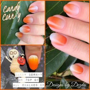 Real nail polish strips- Candy Corn-y